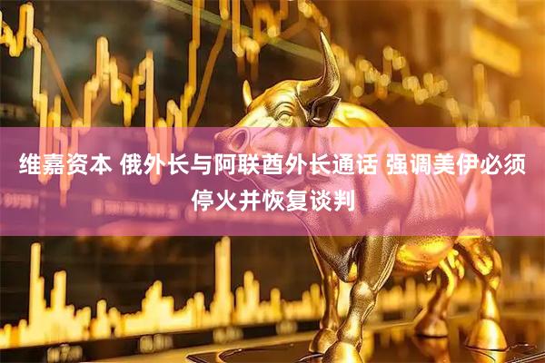 维嘉资本 俄外长与阿联酋外长通话 强调美伊必须停火并恢复谈判